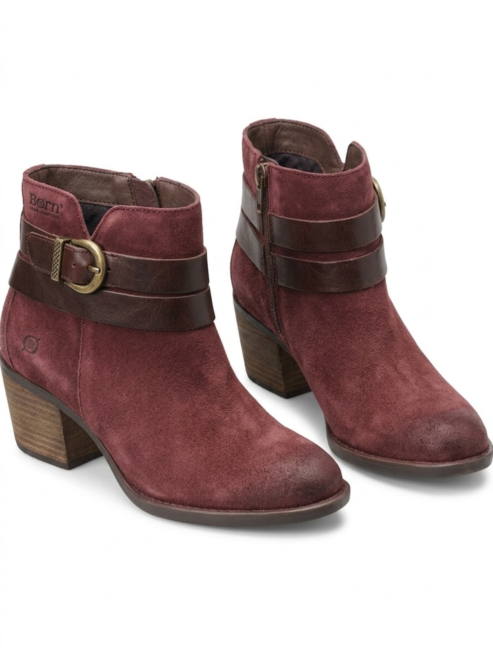 b.o.c. Payton Bootie In Dark Red Distressed